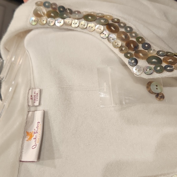 EUC Quaker Factory Women's sz 2X Button Trim Terry cloth Robe - Picture 7 of 7